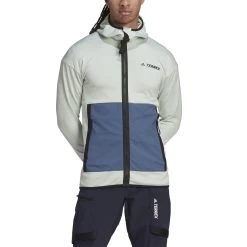 Veste De Trail Adidas Terrex Tech Flooce Light -Under Armour Boutique adidas hh9256 4 apparel on model front view white