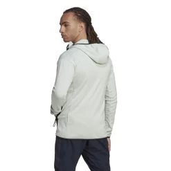 Veste De Trail Adidas Terrex Tech Flooce Light -Under Armour Boutique adidas hh9256 5 apparel on model back view white