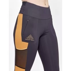 Legging Femme Craft Pro Trail -Under Armour Boutique craft co1912449 992574 noir orange 3