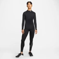 Maillot Nike Np Dynamic Fit Tight Ls Mock -Under Armour Boutique dd1986 010 phsym005